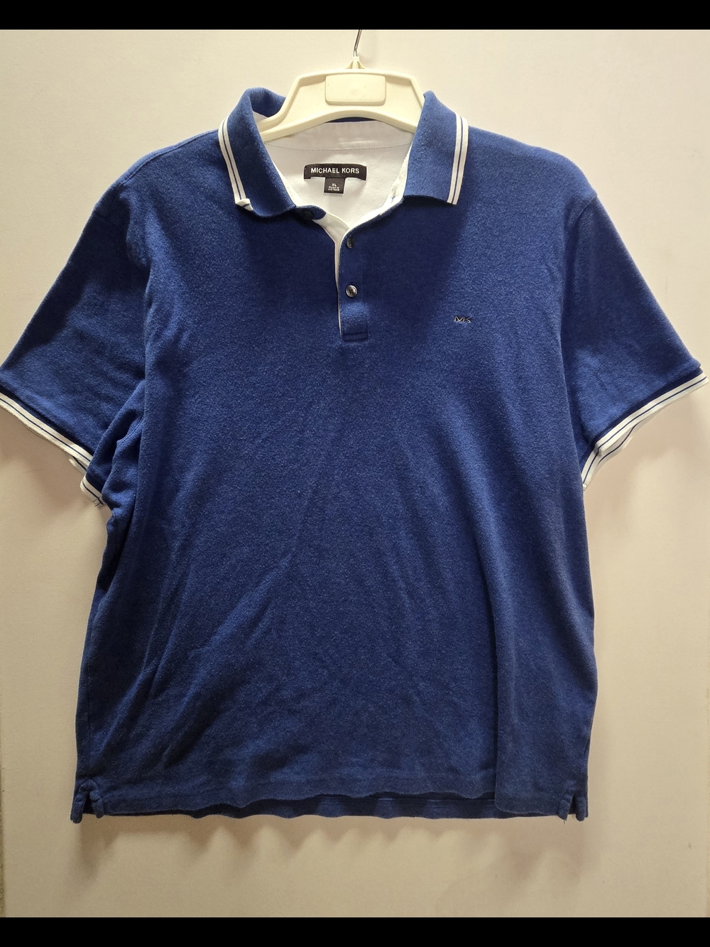Michael Kors Navy Blue Polo with White Trim